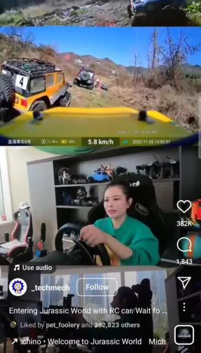 Driving a real RC car from a haptic simulator