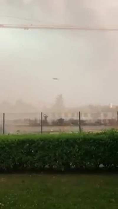 19.7.2023. - extreme winds bring down a construction crane (Zagreb, Croatia)