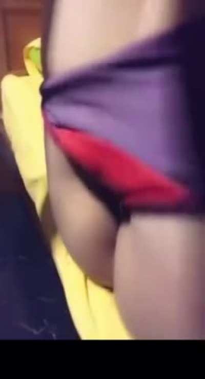 Soaked pussy revealed after taking off panties
