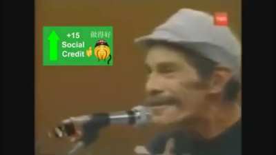 Seu madruga Ganhando cr&eacute;dito social