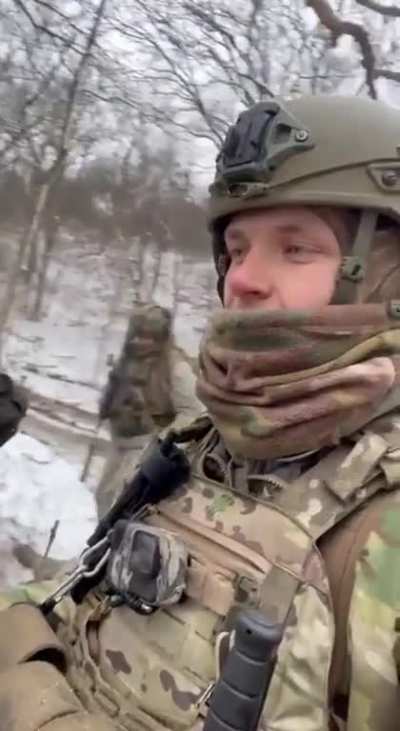 Bakhmut soldier Roman talks in English after a battle + his mate shows the Hawaiian surfing sign "Tired but not broken" - the mood is very good!