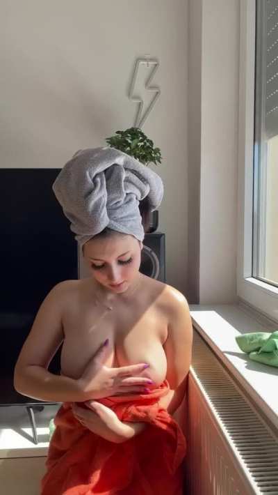 Just got out of the shower..