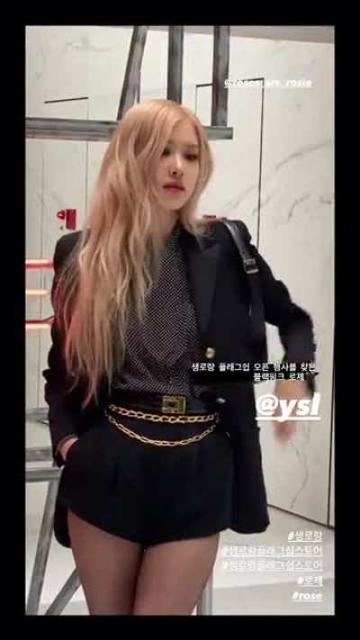 210429 Ros&eacute; at the opening of the Saint Laurent Flagship store in Seoul