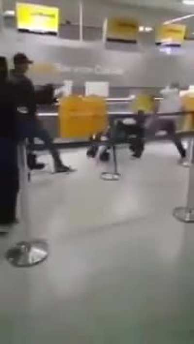 Instant justice to the cops who pushed this man's wife