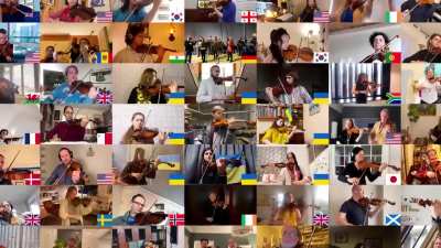 Violinists across the World play for Ukraine "Вербова дощечка" (The Willow Board)