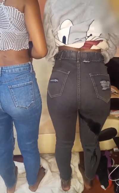 Convinced my friend to try wetting her jeans