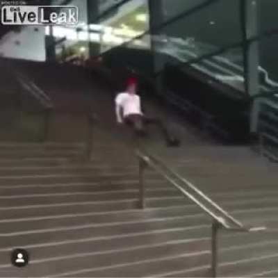 You couldn't just walk down the stairs, isn't it?