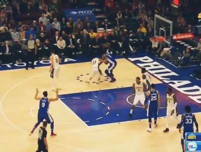 Joel Embiid's attempted murder poster on Paul Millsap