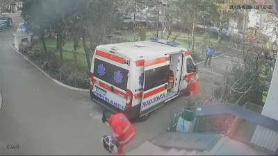 Ambulance runs over civilian