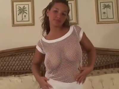 Christina Model - White netted dress