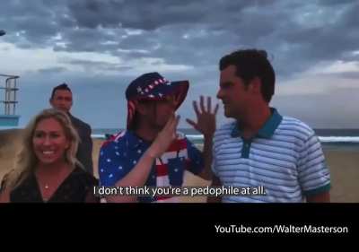 Calling Matt Gaetz a pedo to his face