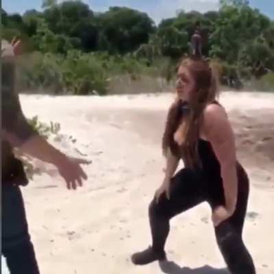 WCGW trying to be William Tell with your foot.