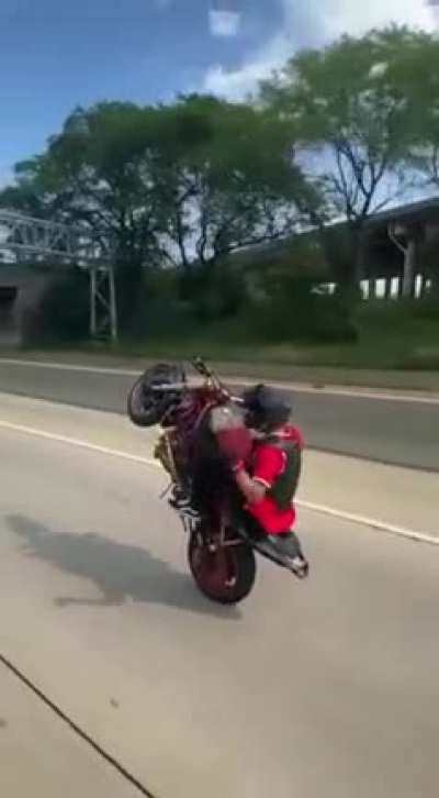 To show off on a motorcycle