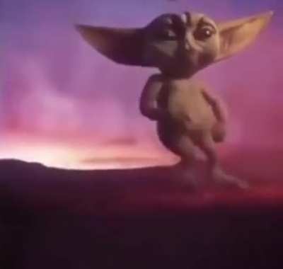 Baby Yoda doing Futsal Shuffle to brighten your day