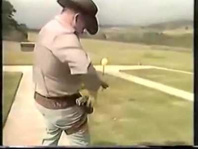 A near superhuman gunslinger with a silver tongue shows off his skills.