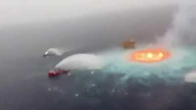 The Gulf of Mexico is burning after a pipeline ruputure