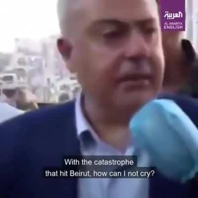 "I love them as much as I love my kids". Beirut's governor chokes up while talking about missing firefighters who were dispatched to the burning port shortly before the second explosion erupted.
