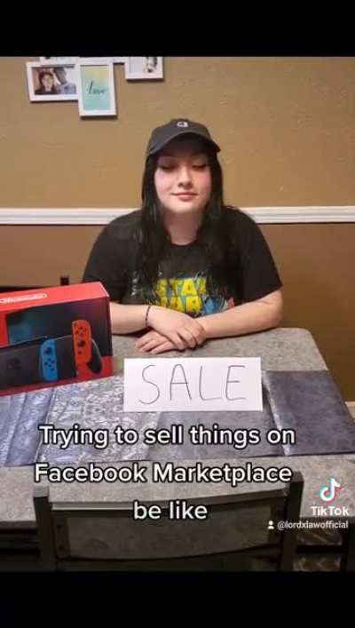 Trying to sell an item on Facebook Marketplace and be like...