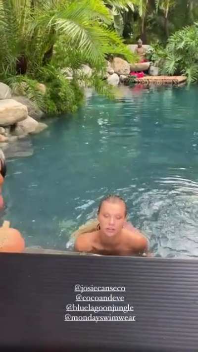 In water