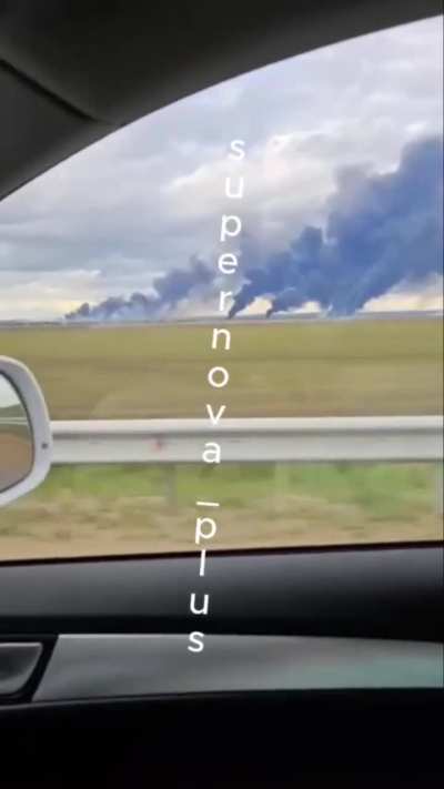 This is Olenya airport in Murmansk- the base from which all the attacks against civilians were launched in these 3 years. And now it&rsquo;s burning in flames. Russian airplanes, GO F*CK YOURSELF! SLAVA UKRAINI🔥🔥🔥