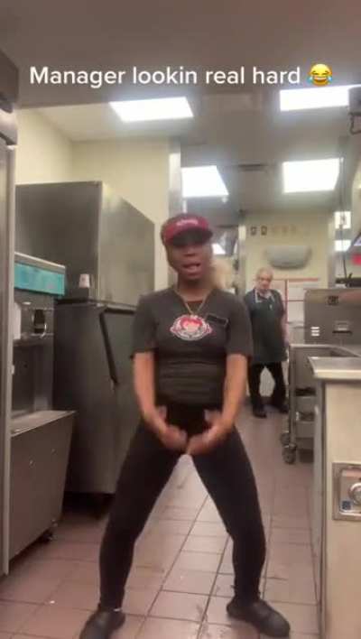 Manager, "What's taking this order so long?" / Employee: