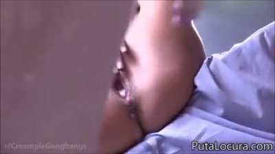 Stephani Tarrago shows all the basic bitches what a proper whore looks like and gets creampied by twelve men in a row