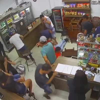Brawl in the store