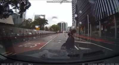 Parramatta, fake road injury scam, caught by dashcam