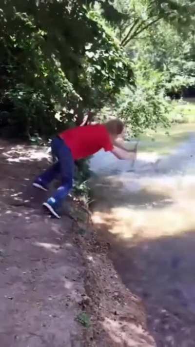 Kid thought he was Tarzan