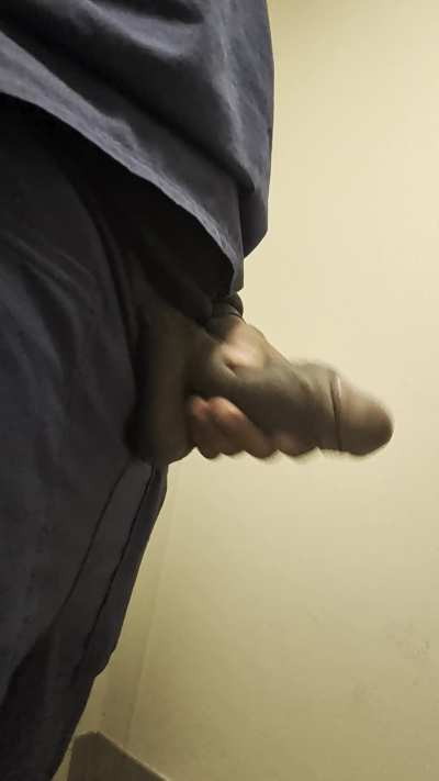 My fat cock has been trying to escape to goon