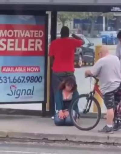 NSFW...Drunk woman at bus stop