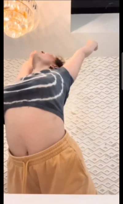 Emma Kenney Stretching