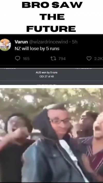 bro saw the future