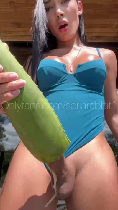 Do you know this? 🥬 it&rsquo;s the best thing to keep my cock skin soft and moisturized😋💥, it&rsquo;s too soft🥵 I love to fuck it💦 Uff Que Rico es esto!