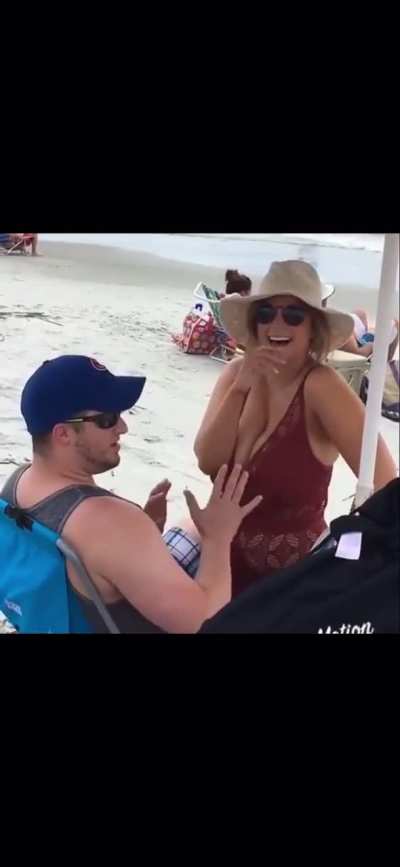 Enjoying his wife