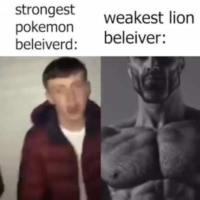 Based Lion Believed vs Pok&eacute;mon beleaive