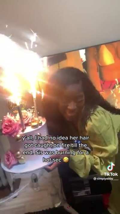 Fire birthday hair