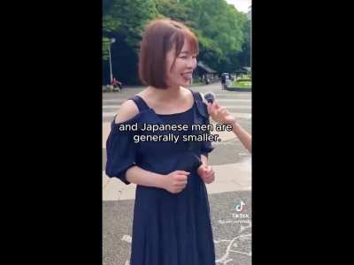 Japanese woman says Americans are bigger and stronger than Japanese men. She's grateful for American soldiers protecting the country and would date them.
