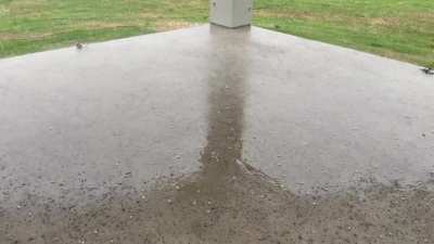 Rain and hail storm