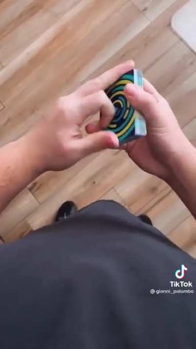 Never seen anyone shuffle cards like that