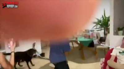 Boy fights younger sister's boyfriend and gets knocked out while she films