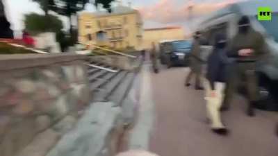Little old man not taking any shit from secret police in Belarus.