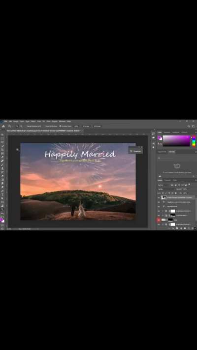 Photoshop editing process.