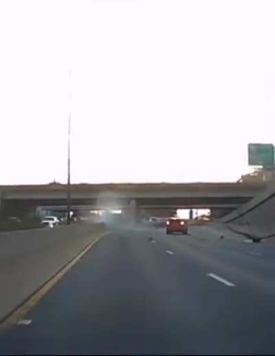 Car crash from overpass 