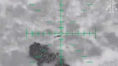 Ukrainian drone operators attack North Korean infantry with heavy "Baba Yaga" UAVs during the night in the Kursk Oblast. 