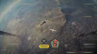 FPV drones of 5 OSB operators hit 2 Zala and 3 Orlan. February 2025, somewhere in the airspace.