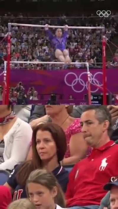 Aly Raisman's parents watching her compete