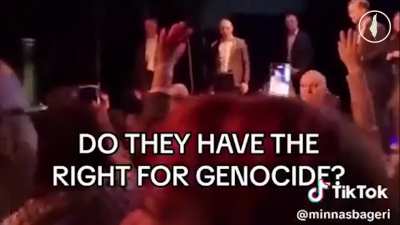 In the Zionist camp's worst Freudian slip (so far), Sweden's Prime Minister affirmed Israel's right to commit genocide. Really, standing with the transition from the state "exclusive to Jews" to One Democratic State frees, not only Palestine, but also "We