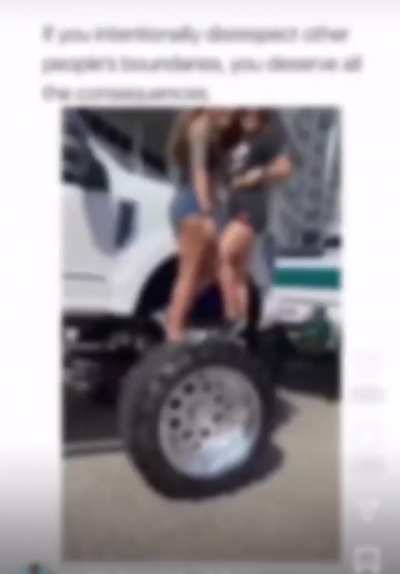 When you think you can just get on someone else&rsquo;s truck tires &amp;gt;:[
