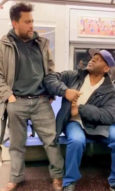 Guy tried,s to pull scissors on a stranger